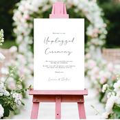 Unplugged Ceremony sign
