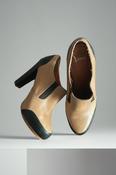Top Shop Ladies Chelsea Boots tan Real Leather Brogues Size Uk 6 image