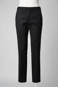 Kenneth Cole Womens Pants Size 31 Black Solid Cropped Straight Leg Slacks Cotton L30 W31 SKU 6962 image