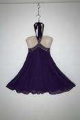 Little Mistress purple and white beaded dress with halter neck #partydress size UK 14 L 38 W14  sku 7015 image
