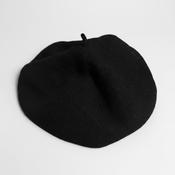 Vintage black beret cap| SKU 6788. 

Black beret hat with adjustable strap #streetwear #grunge image