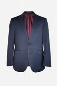 Men’s medium Navy blue Brook Tavern blazer with velvet collar and lining, featuring two front pockets and a single button closure #preppy #party collar to hem 29 pit to pit 19 sku 7069 image