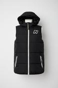 Women’s Small Black Nerf puffer vest with hood #pufferjacket L 24 W18 SKU 6886 image
