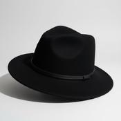 Black wool fedora hat with silk band mark and Spencer sku 6798 image