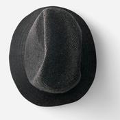 Grey herringbone wool fedora hat hats sku 6818 image