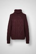 Burgundy Zara knit turtleneck sweater #winterknit image
