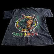 VINTAGE BOB MARLEY one love reggae ska rare tee shirt Made in USA image