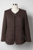 Vintage Women's Darex Red Mid-Length Knit Jacket with Subtle Sheen, One Size (27" Length, 24" Waist) - SKU 6912