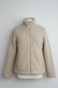 Mens H &amp; M Cream and white Sherpa jacket with zipper pockets #winterjacket in size medium collar to hem 31 pit to pit 20 sku 7043
