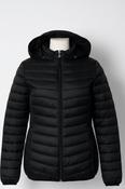 Black Puffer Jacket Women’s With Hood  L/XL sku 6910 L26 w21 image