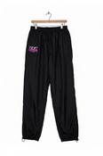 Vintage Center Court Unisex Small Black Nylon Windbreaker Sport Pants W28 L32 image