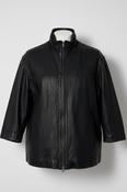 Vintage women’s Black Cabela's leather jacket #leatherjacket in xxl l 28 w 21 SKU 6879