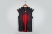 Adidas Men's Climalite Sleeveless Training Shirt - Black/Red Size XL image