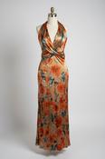 VTG 90s Y2K Asymmetric Dress Psychedelic Floral Pop Art Zum Zum Dress Size M