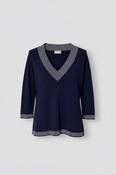 Wallis Womens Blue V-Neck Acrylic Blend Jumper Size 14 SKU 6939 L23 W18 image