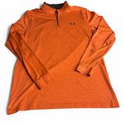 Under Armour Heat Gear Loose Tech 1/4 Zip Pullover T-Shirt L/Orange Sz L Sku 6847