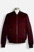 Zara Man Men’s Burgundy Bomber Jacket Size S Red Lined Full Zip Windbreaker