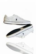 Vintage POLO RALPH LAUREN Leather Hanford Low Top Trainers, Mens Trainers UK Size 8 SKU 4066 image