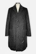 Women’s Grey and black vintage wool blend overcoat winter in xl collar to hem 41 pit to pit 20 sku 7070 image
