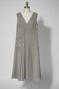 Women’s coach tan brown floral embroidered shorts knee length maxi dress with open back
