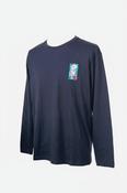 Jack &amp; Jones Originals oversized long sleeve t-shirt with a dragon back print in black. image