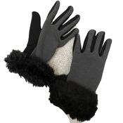 Vintage y2k Faux fur grey gloves image