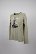 Regular fit long sleeve cream graphics tshirt image