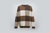 Vintage y2k brown box patterned zara sweater