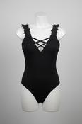 Black petite sleeveless bodysuits size 8