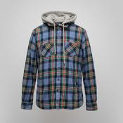 Vintage y2k mens blue checkered shirt hoodie size M