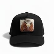Goorin Bros Animal Farm black Trucker Snapback  Cap Aguila Eagle Bird Moss 6793