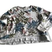 Vintage L.O.G.G Cream floral print women crew neck sweatshirt in M|L24 W19|SKU 5584 image