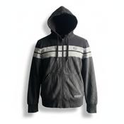 Vintage men grey Sergio Tacchini full zip drawstring hoodie in S|L 27 W20| SKU 5589 image