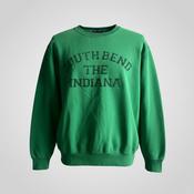 Vintage men Free beat south end the Indiana graphics green crew neck sweatshirt in L|L25 W20|SKU 5593 image