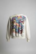 Vintage men cream graphics crew neck sweatshirt in M|L27 W19|SKU 5632 image