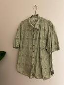 Vintage men spirito fresco cream patterned short sleeve shirt size XL image