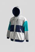 Vintage men Reversible Navy multi stripe heavyweight hoodie in XXL|L29 W25|SKU 5705 image