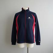 Vintage men Fila Tokyo college of welfare Navy colorblock bomber jacket in L|SKU 5713 image