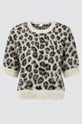 Vintage Women's animal print crew neck multi sweater in S|L 24 W20|SKU 4397 image