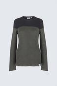 Vintage Green colorblock Only &amp; Son knitted sweatshirt in M|L27 W19|SKU 4403 image
