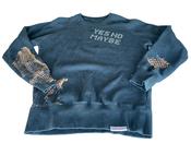 Vintage Yes No Maybe print Black sweatshirt in M|L27 w21| SKU 4404 image