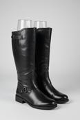 Vintage Women's Leather Biker Black high boot size 8|L17| SKU 4409 image