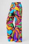 Vintage mid waist women's multi printed trousers in M| L26 W26| SKU 4434 image