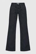 Vintage women's casual black cargo straight leg trousers size 12R|L28 W34|SKU 4435 image