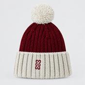 Vintage red &amp; white colorblock knitted beanie hat|One size|SKU 4446 image