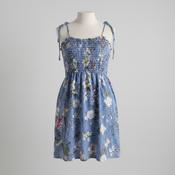 floral womens knee length round neck. dress in size M image