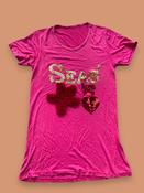 Rubynee Vintage y2k pink SEAS tshirts image