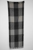 Vintage y2k Black and Grey Checked Design Men's Scarf image