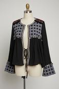 Vintage y2k Trf Outerwear Black Embroidered Coin Long Sleeve jackets image