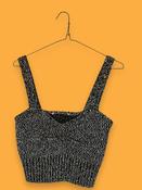 Rubynee Vintage y2k zara grey knit crop top image